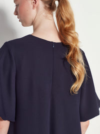Peyton Dress (Luxe Crepe) Navy