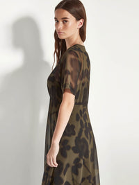 Sawyer Dress (Midnight Flora) Moss