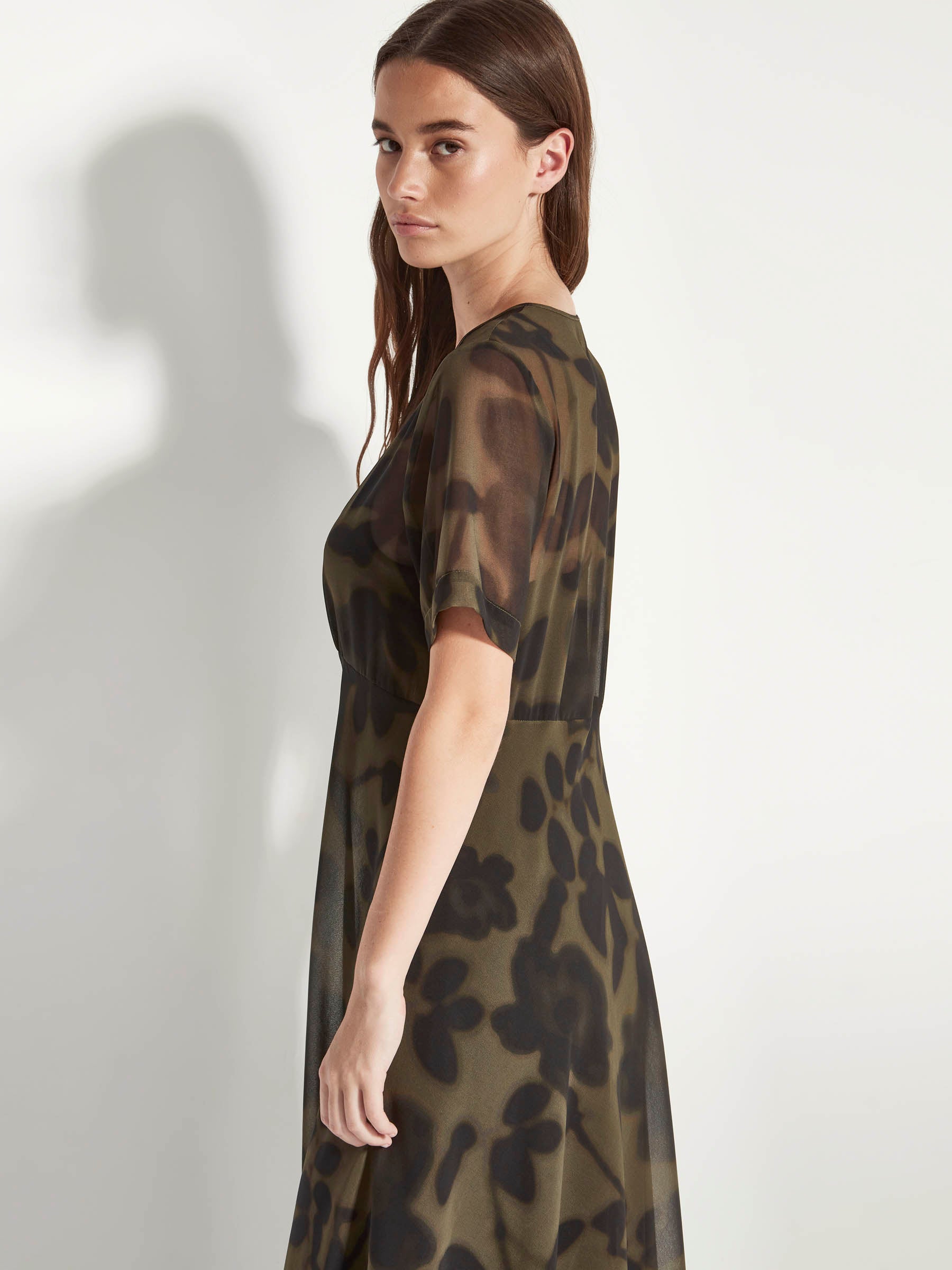 Sawyer Dress (Midnight Flora) Moss