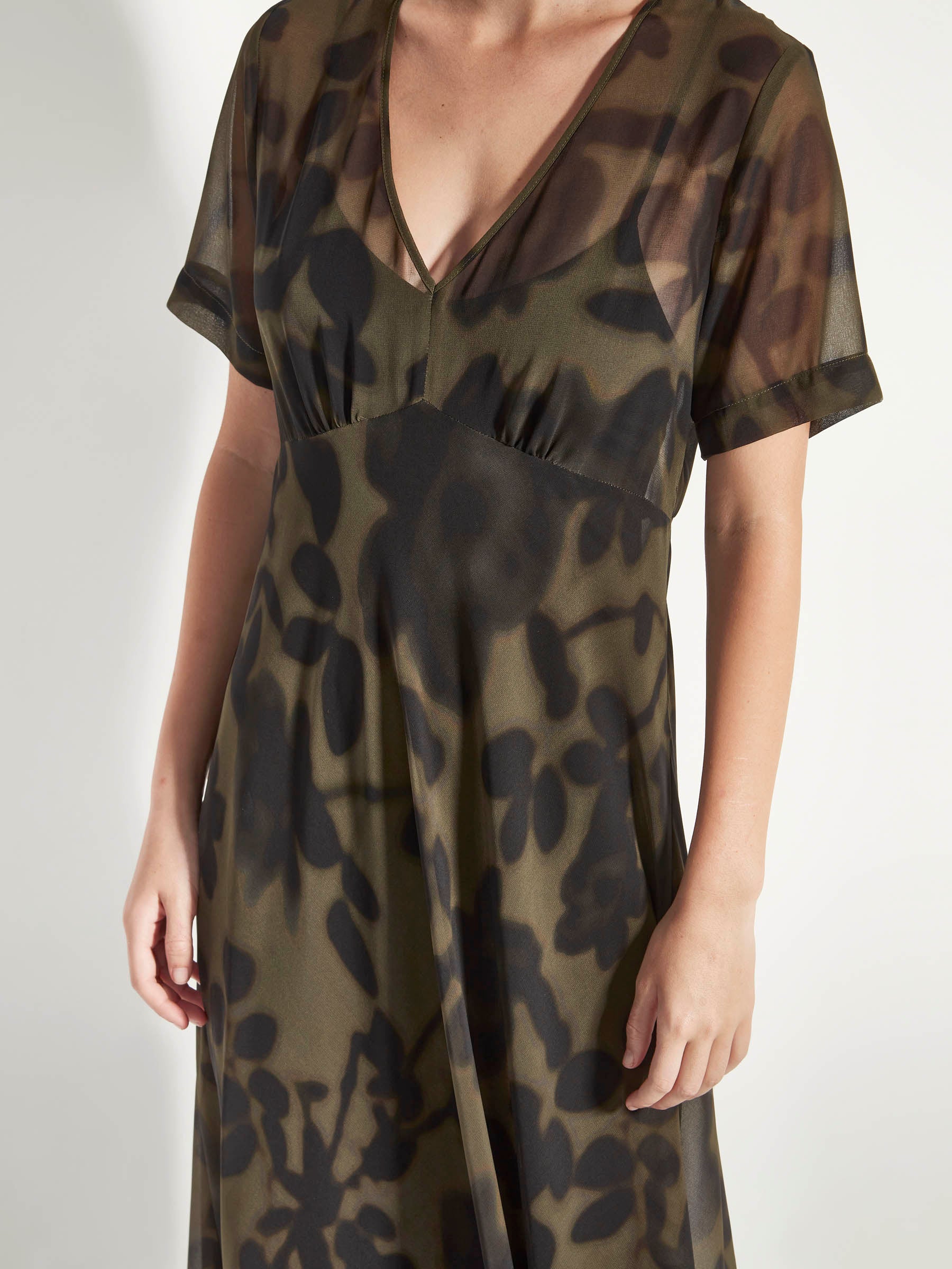 Sawyer Dress (Midnight Flora) Moss