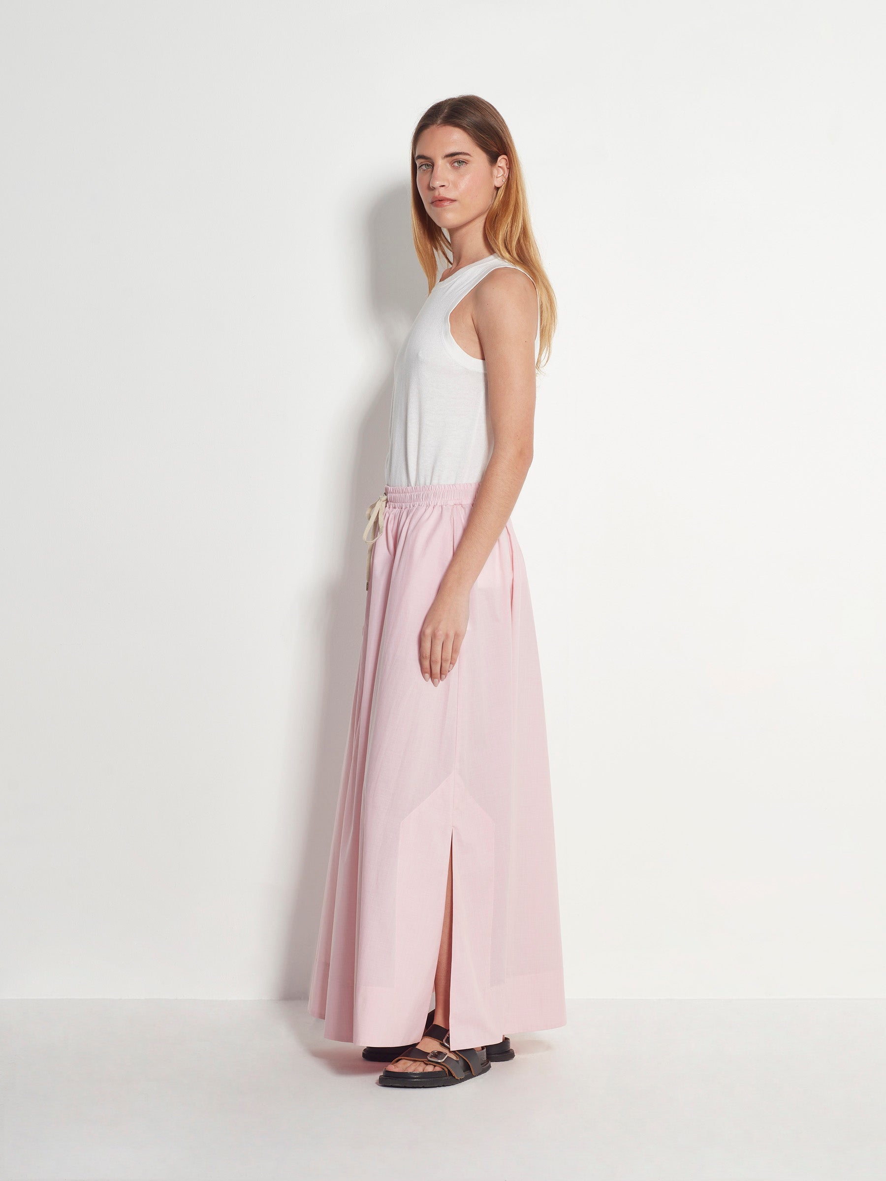 Kev Skirt (Pastel Cotton) Pale Pink