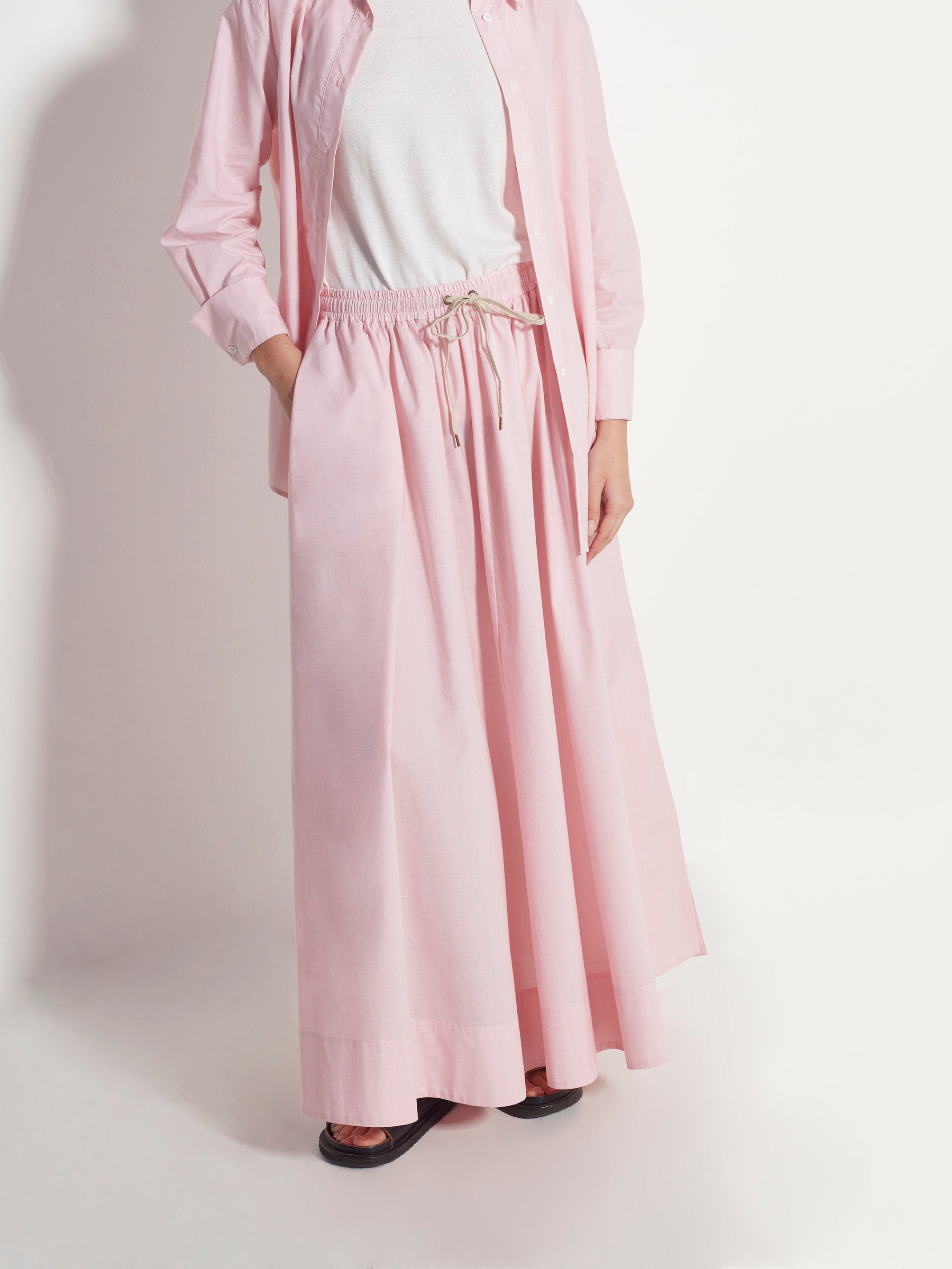 Kev Skirt (Pastel Cotton) Pale Pink