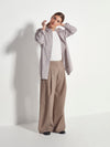 Elara Shirt (Pinstripe Organic Cotton) Brown Stripe