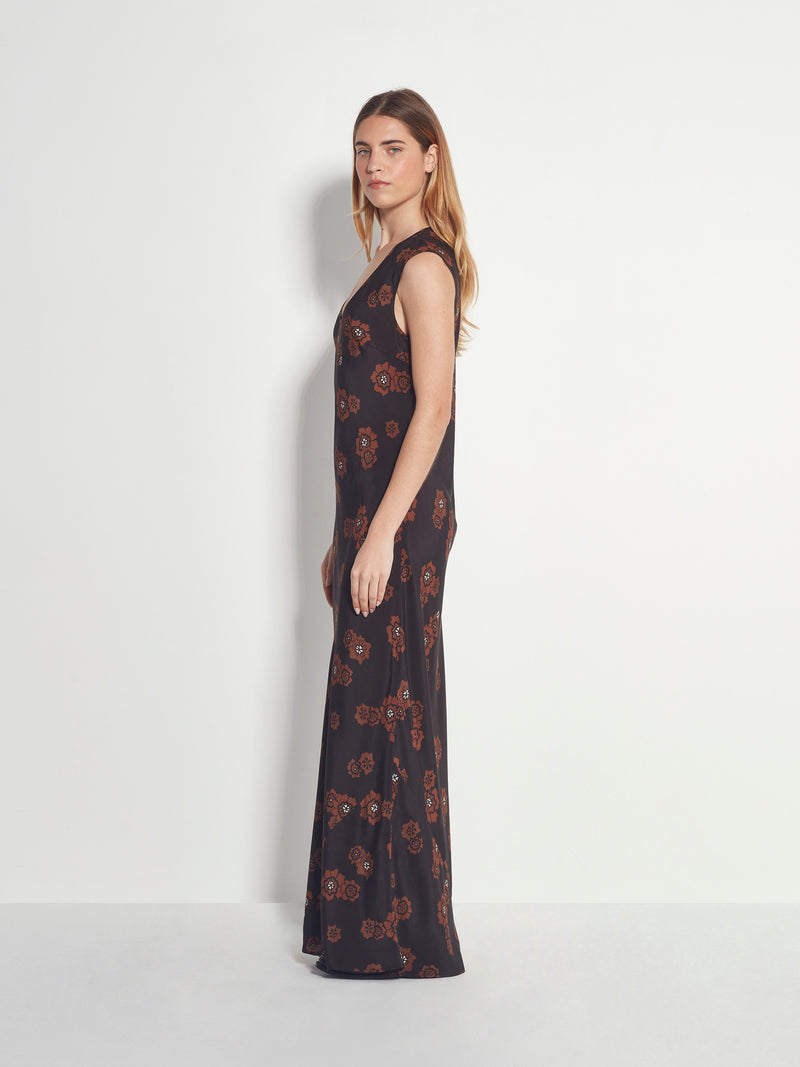 Kenna Dress (Star Anise Silk CDC) Cacao