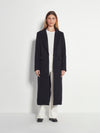 Mantelle Coat (Textured Wool) Black Fur