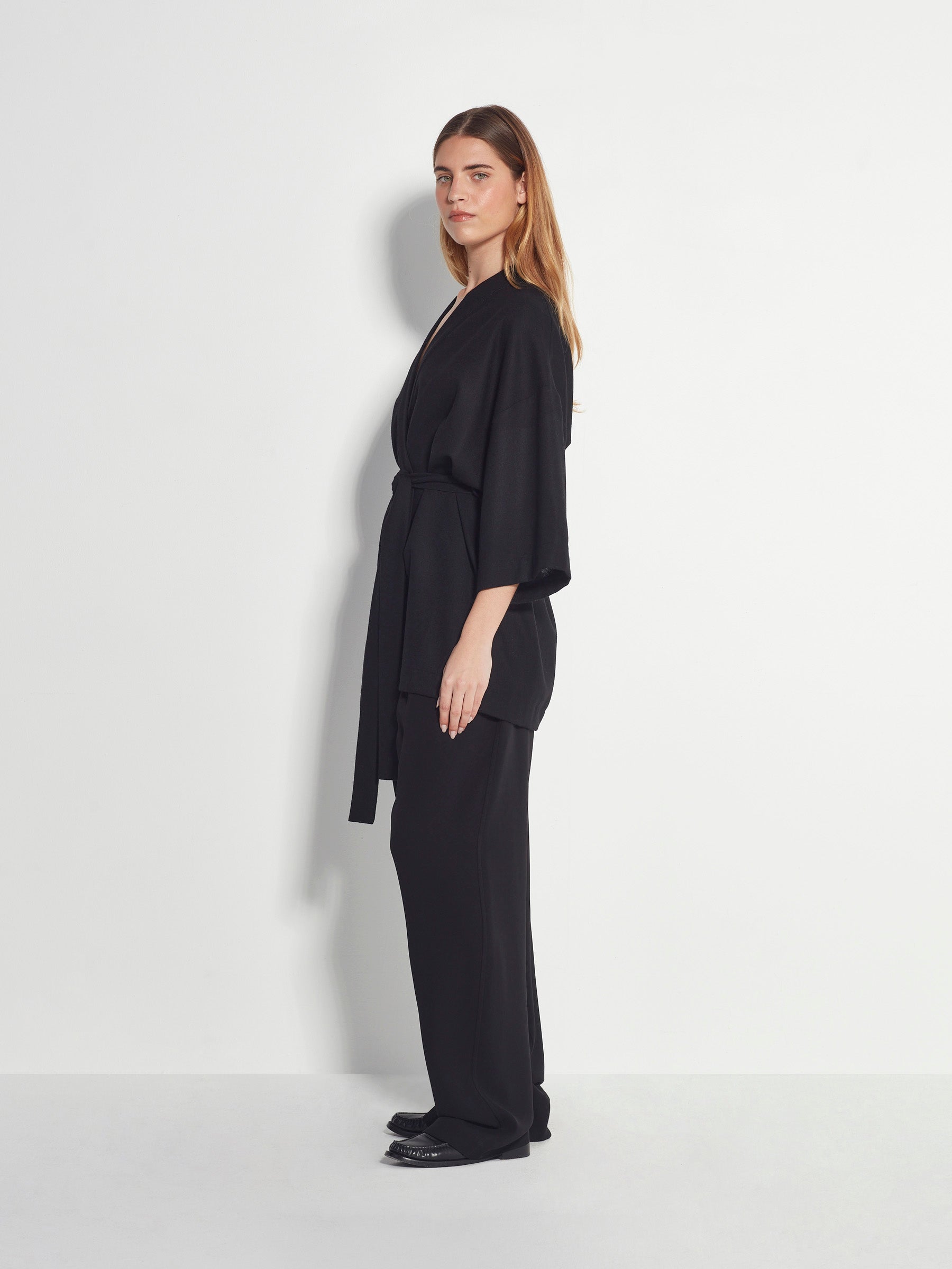 Emi Jacket (Wool Crepe) Black
