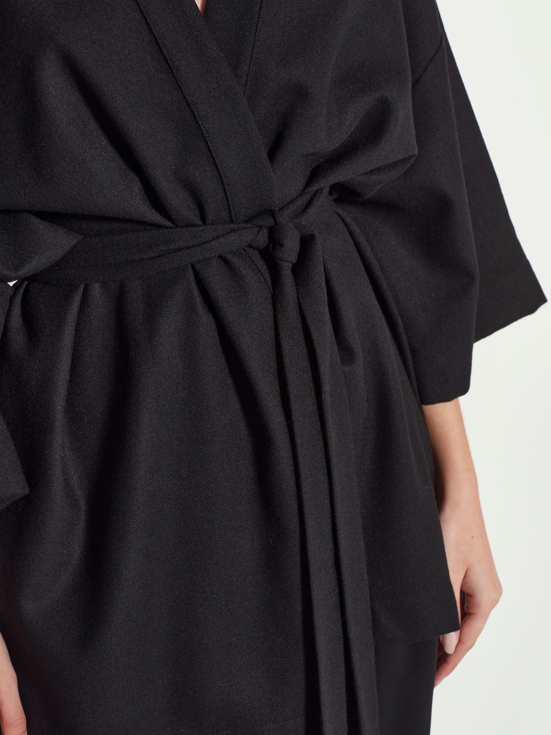 Emi Jacket (Wool Crepe) Black