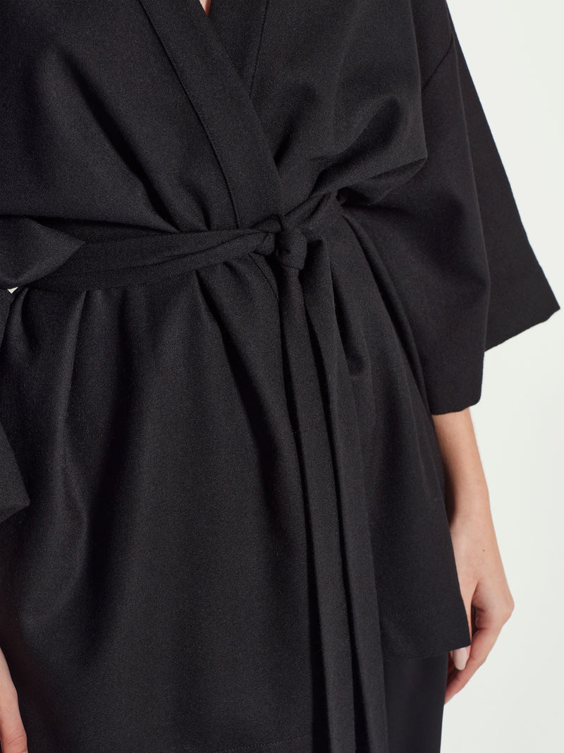 Emi Jacket (Wool Crepe) Black