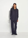 Elara Shirt (Wool Shirting) Ink