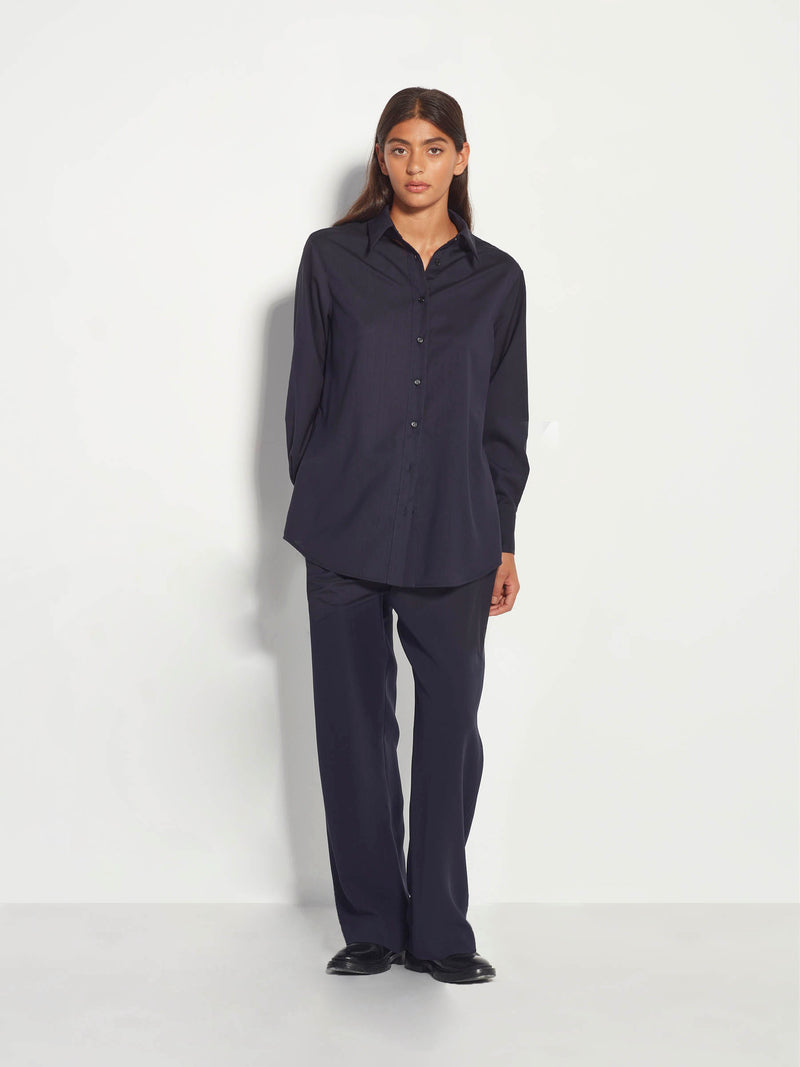 Elara Shirt (Wool Shirting) Ink