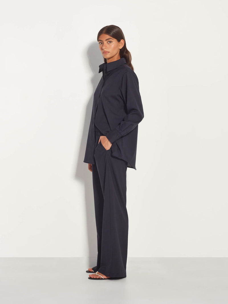 Elara Shirt (Wool Shirting) Ink
