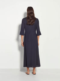 Rosie Dress (Wool Shirting) Ink