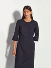 Rosie Dress (Wool Shirting) Ink