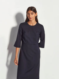 Rosie Dress (Wool Shirting) Ink