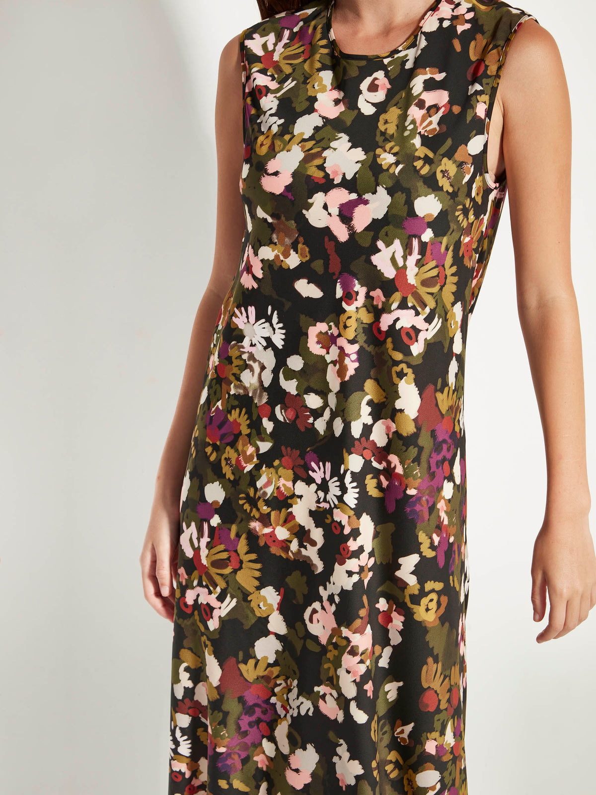 Fran Dress (Buttercup Floral Crepe) Happy Hour