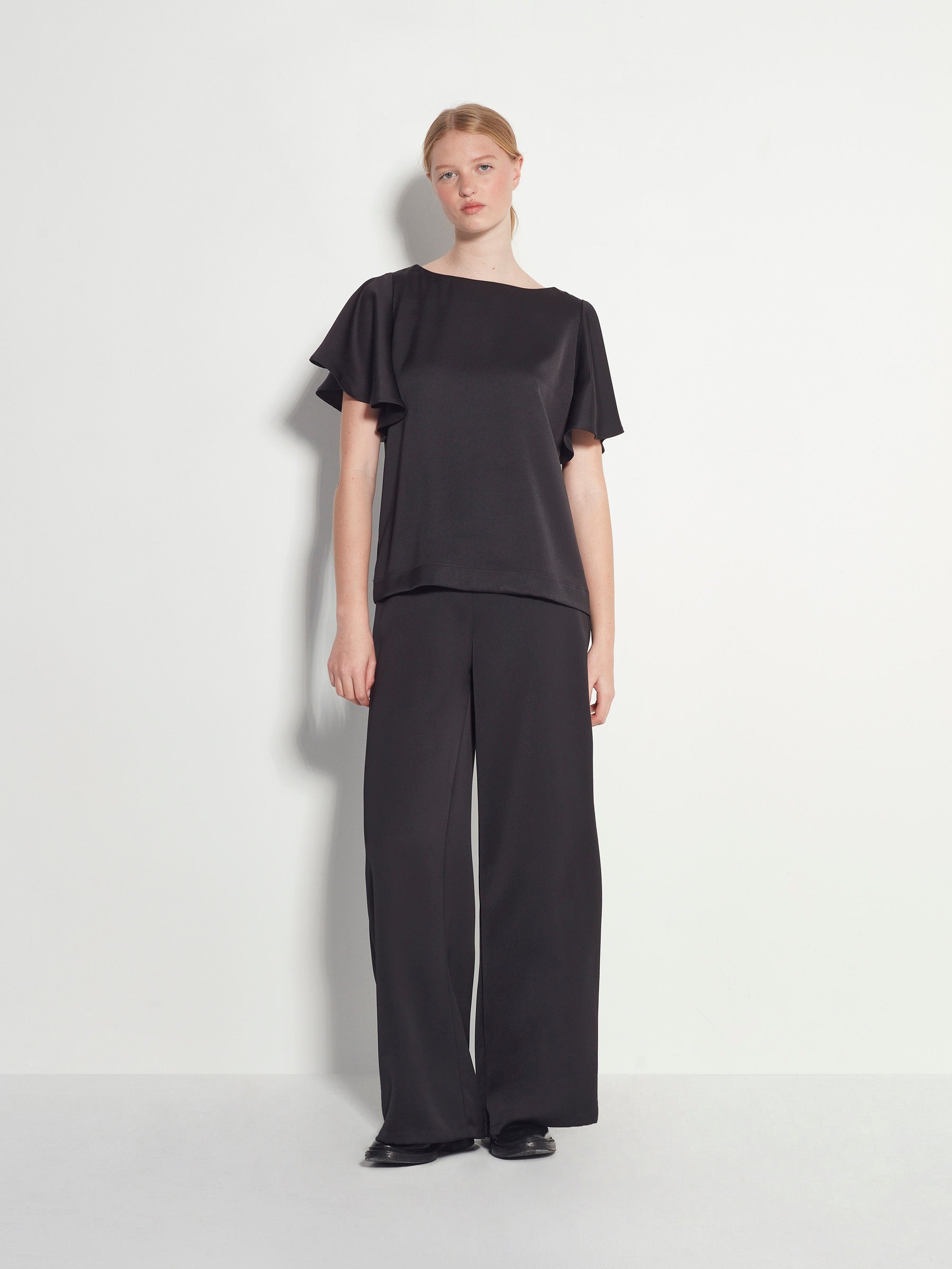 Loretta Top (Luxe Crepe) Black