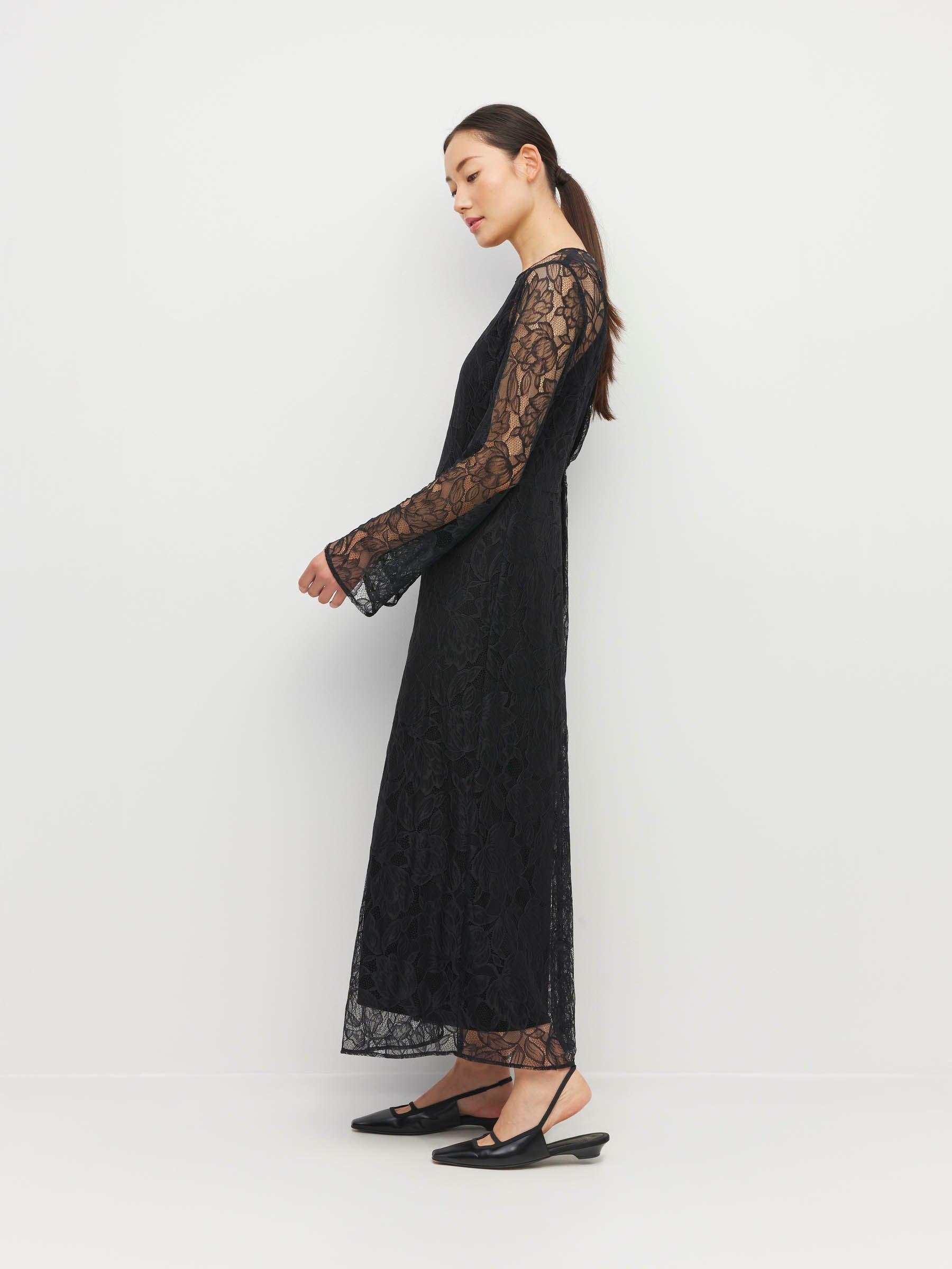 Rosetta Dress (Peony Lace) Black Lace