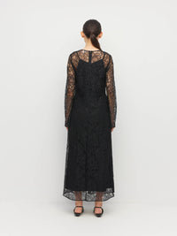 Rosetta Dress (Peony Lace) Black Lace