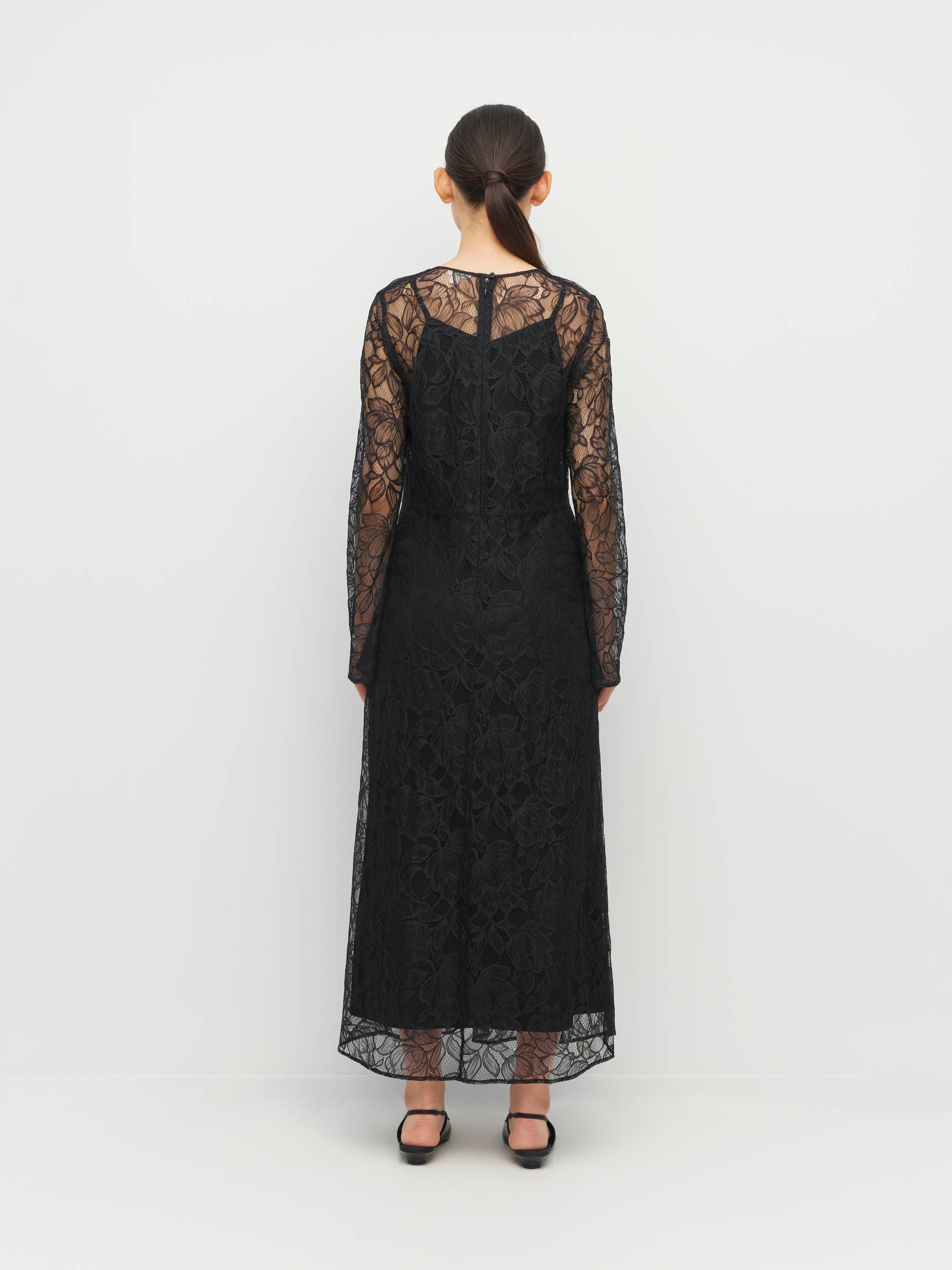 Rosetta Dress (Peony Lace) Black Lace