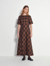 Carmy Dress (Plaid Wool) Burnt Tobacco