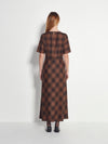 Carmy Dress (Plaid Wool) Burnt Tobacco