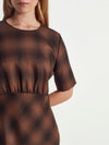 Carmy Dress (Plaid Wool) Burnt Tobacco