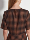 Carmy Dress (Plaid Wool) Burnt Tobacco