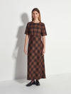 Carmy Dress (Plaid Wool) Burnt Tobacco