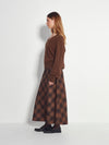 Em Skirt (Plaid Wool) Burnt Tobacco
