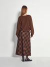 Em Skirt (Plaid Wool) Burnt Tobacco