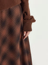 Em Skirt (Plaid Wool) Burnt Tobacco