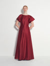 Sofia Dress (Rich Texture Crepe) Merlot