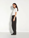 Boyfriend Pant (Wool Pinstripe) Black Sparkle