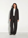 Lindsay Blazer (Wool Pinstripe) Black Sparkle