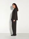 Lindsay Blazer (Wool Pinstripe) Black Sparkle