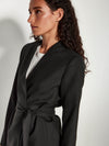 Lindsay Blazer (Wool Pinstripe) Black Sparkle