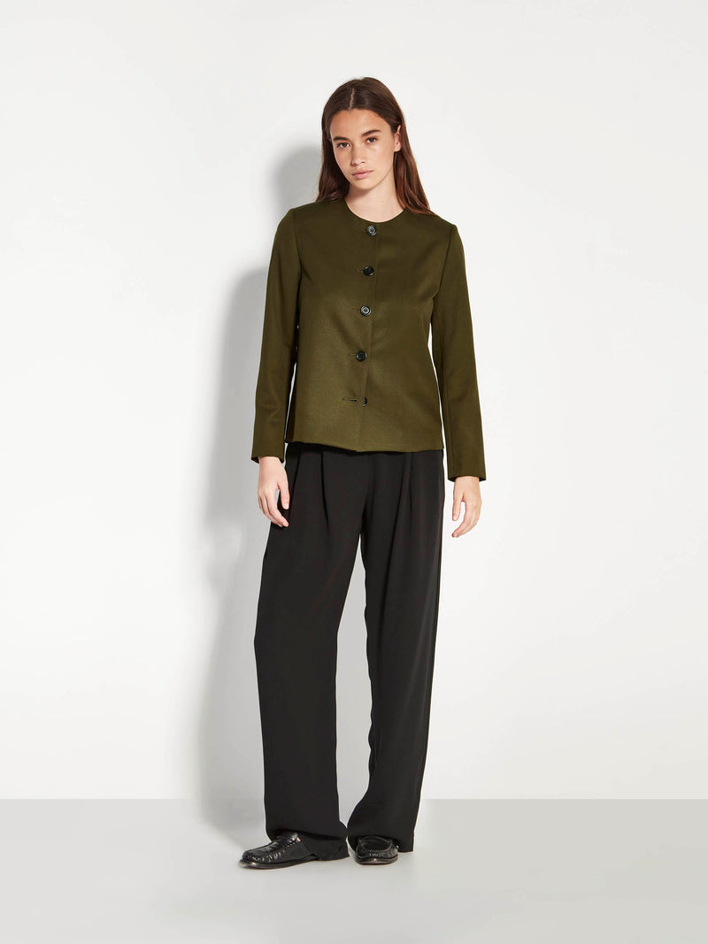 Mimi Jacket (Wool Gaberdine) Hazel Green