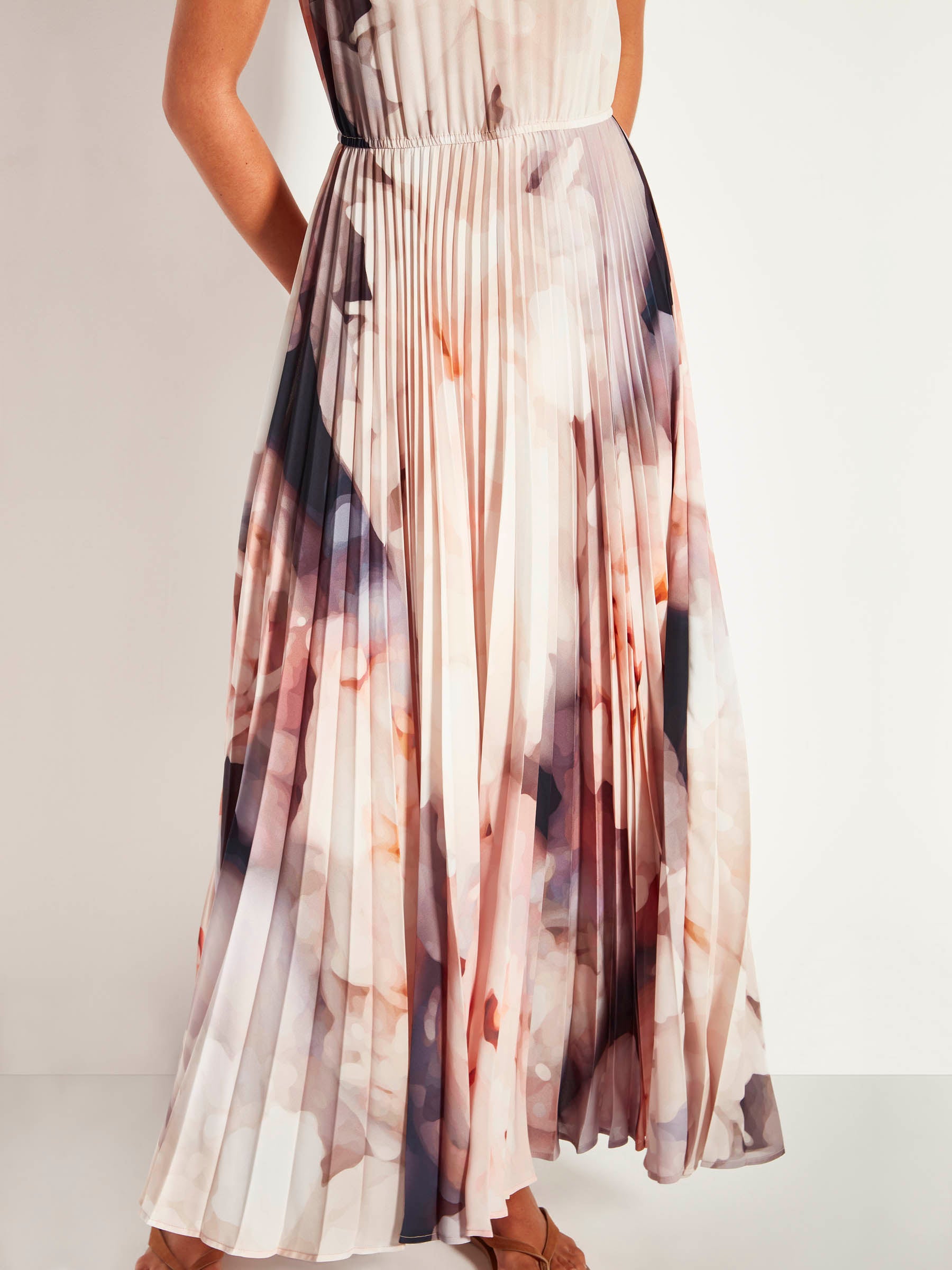 herlipto In Bloom Pleated Chiffon Dress herlipto Viola Bow Pleated