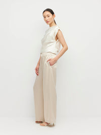 Koa Trouser (Crepe Sheen) Champagne