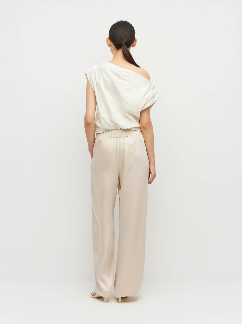 Koa Trouser (Crepe Sheen) Champagne
