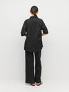 Eli Shirt (Floral Cotton Jacquard) Black