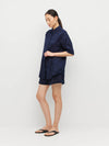 Eli Shirt (Floral Cotton Jacquard) Navy