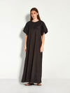 Emmy Dress (Floral Cotton Jacquard) Black