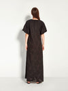 Emmy Dress (Floral Cotton Jacquard) Black