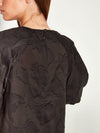 Emmy Dress (Floral Cotton Jacquard) Black