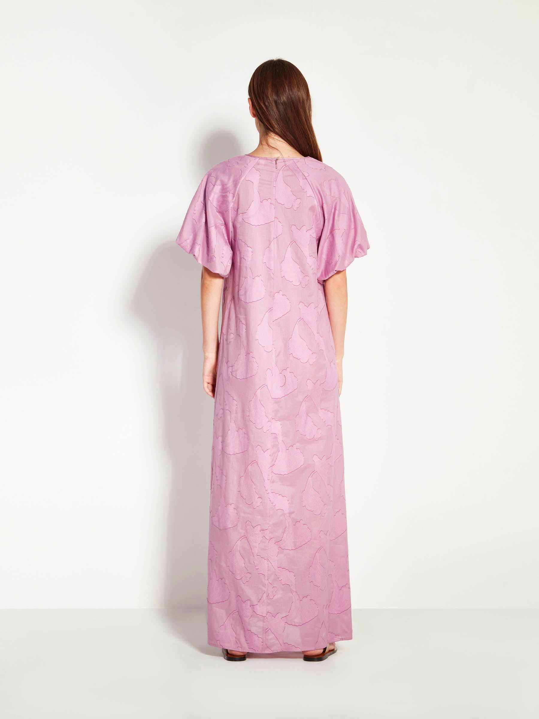 Emmy Dress (Floral Cotton Jacquard) Lilac