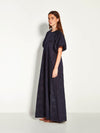 Emmy Dress (Floral Cotton Jacquard) Navy
