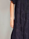 Emmy Dress (Floral Cotton Jacquard) Navy