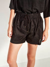 Robin Short (Floral Cotton Jacquard) Black