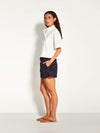 Robin Short (Floral Cotton Jacquard) Navy